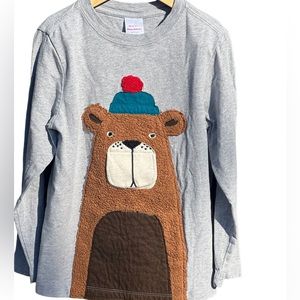 Hanna Andersson Flap Bear 🐻 Appliqué Long Sleeves top